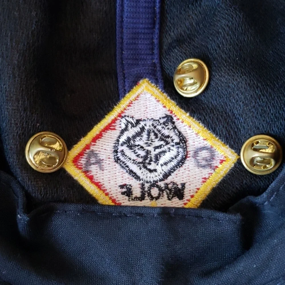 Boy Scout Wolf Hat with Pins Size S/M